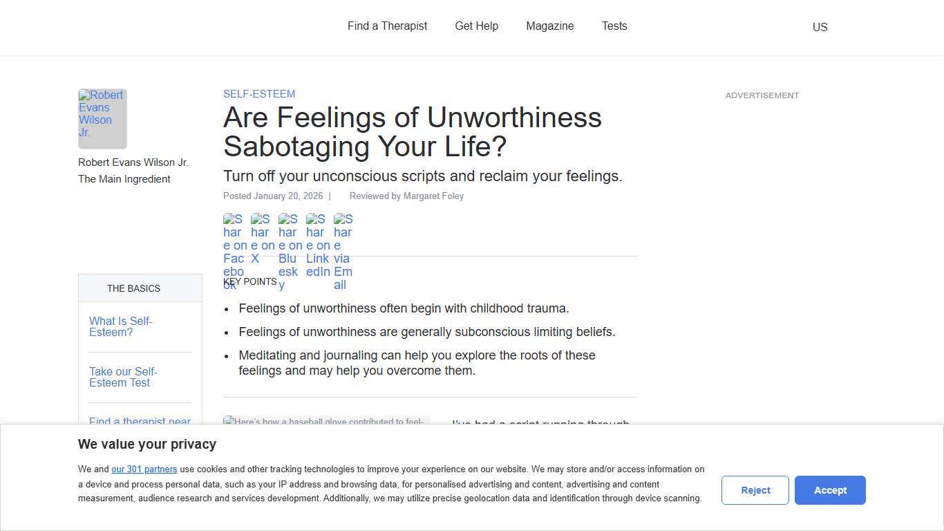 Are Feelings of Unworthiness Sabotaging Your Life? | Psychology Today